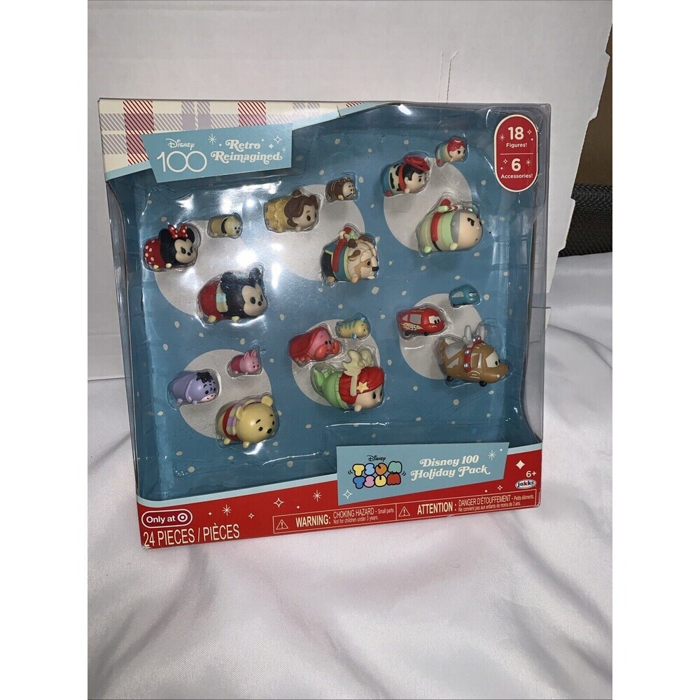 Tsum Tsum Disney 100 Retro Reimagined Holiday Pack 18 Figures NIB 2023
